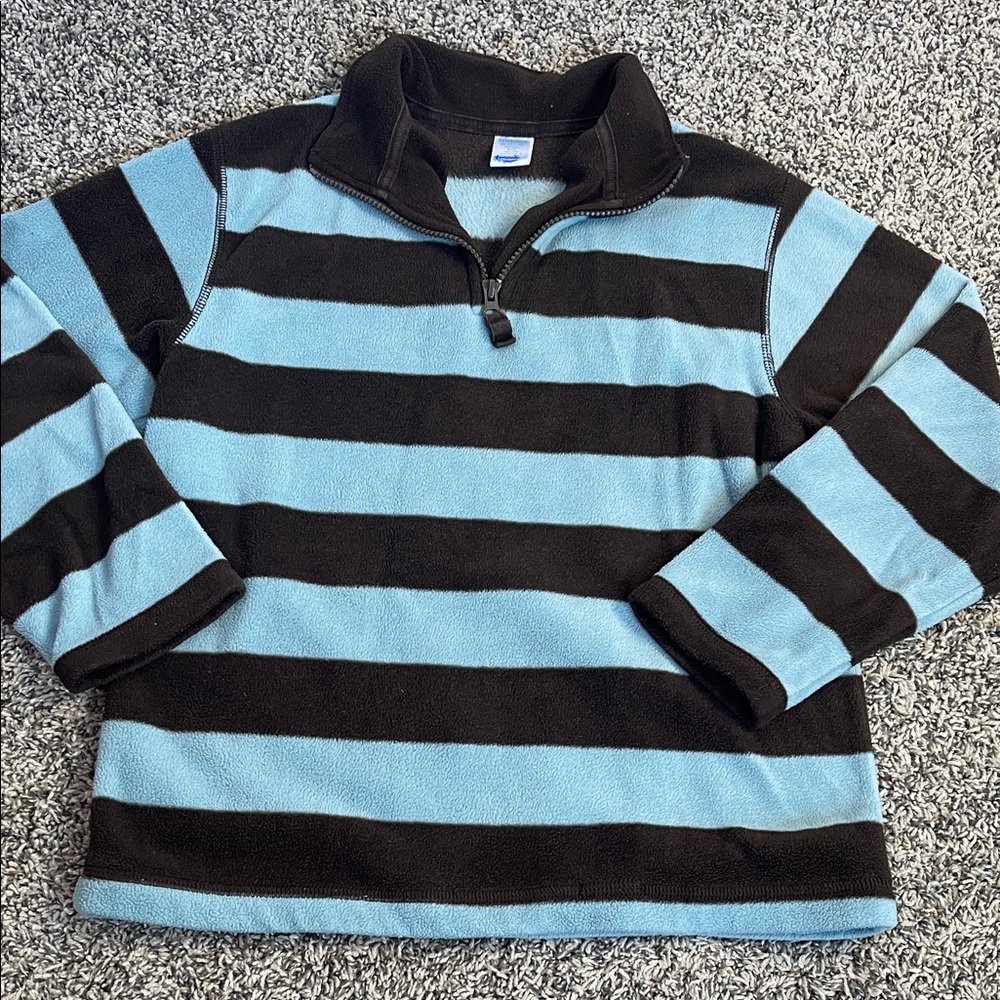 Gymboree warm striped sweatshirt boys size 7/8 medium kids SEE FLAWS